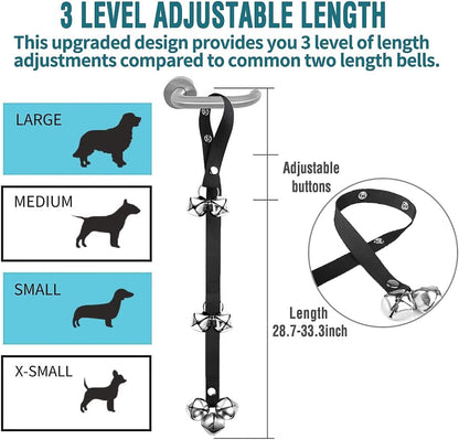 BLUETREE 2 Pack Dog Doorbells Premium Quality Training Potty Great Dog Bells Adjustable Door Bell Dog Bells for Potty Training Your Puppy The Easy Way - 7 Extra Large Loud 1.4 DoorBells