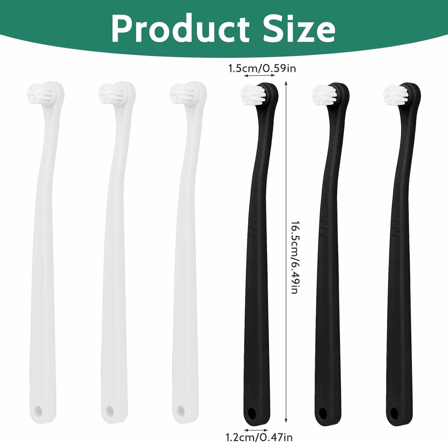 6 Pcs Puppy Tooth Brushing Kit, Small Dog and Cat Toothbrush Kit Mini Head Soft Nylon Bristles Portable Pet Tooth Brush Travel-Friendly Puppy Dog Toothbrush Deep Clean for Small Dogs Cats