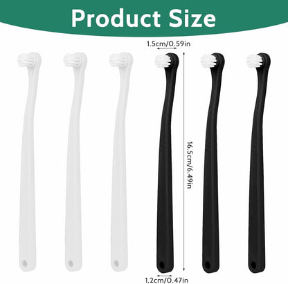 6 Pcs Puppy Tooth Brushing Kit, Small Dog and Cat Toothbrush Kit Mini Head Soft Nylon Bristles Portable Pet Tooth Brush Travel-Friendly Puppy Dog Toothbrush Deep Clean for Small Dogs Cats