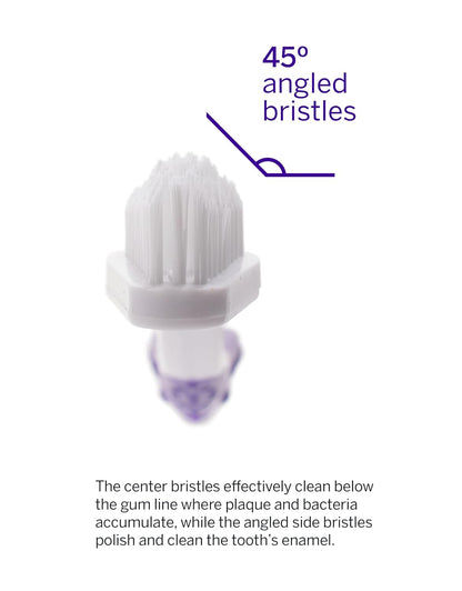 petsmile Professional Pet Toothbrush - Patented 45 Degree Cat & Dog Toothbrush for Small & Large Animals - Pet Accessories for Dental Care - VOHC Approved Teeth Cleaning - Dog Toothpaste Not Included