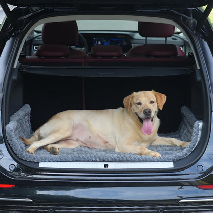Dog Bed for Car, Backseat Pet Bed Mat, Fit for Backseat Extenders and Seat Covers (Gray, 24.8" x 54")