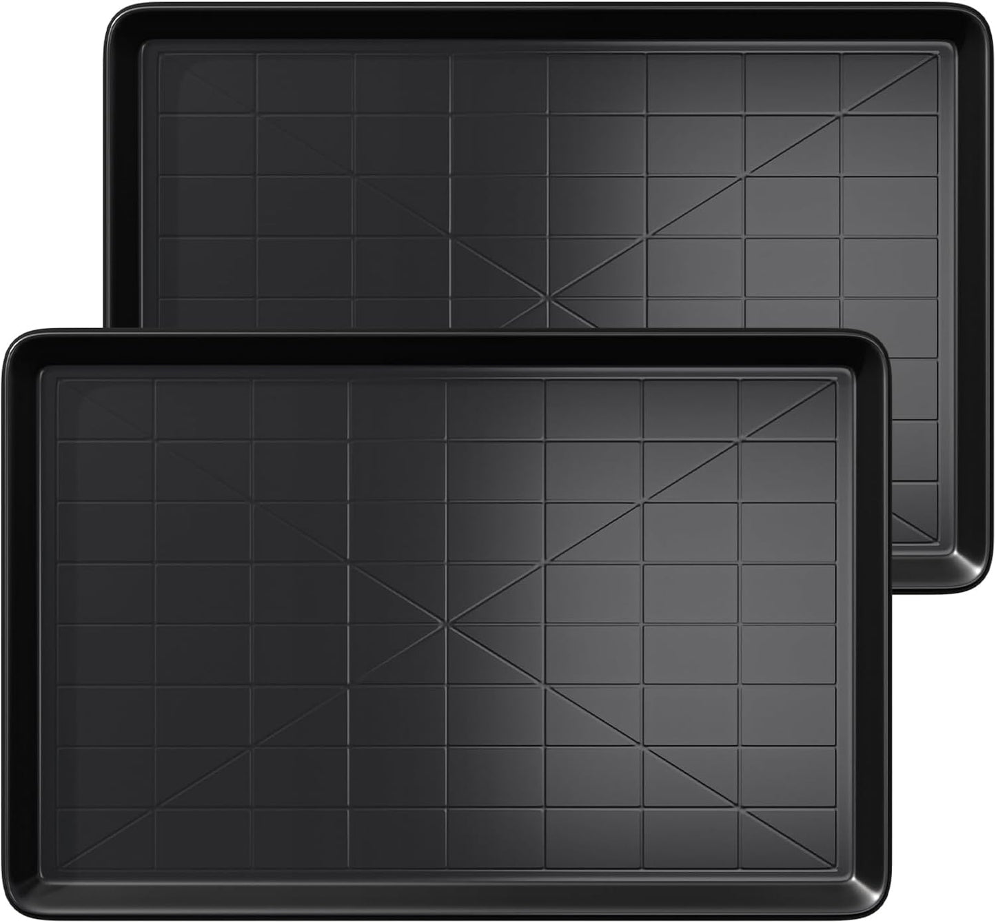 41.1" 2PC Dog Crate Tray Replacement fit for Metal Dog Crate Dog Cage Pans Plastic Tray