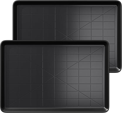 41.1" 2PC Dog Crate Tray Replacement fit for Metal Dog Crate Dog Cage Pans Plastic Tray