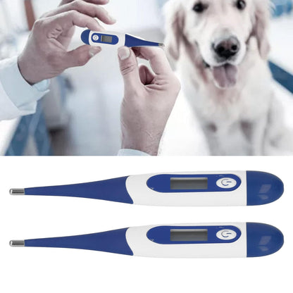 2Pcs Digital Pet Thermometer, Fast and Accurate Measurements in 20 Seconds, Waterproof, Suitable, Dogs, Horses, Veterinarian