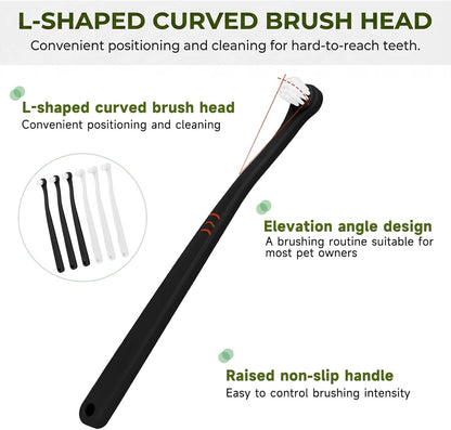 6 Pcs Puppy Tooth Brushing Kit, Small Dog and Cat Toothbrush Kit Mini Head Soft Nylon Bristles Portable Pet Tooth Brush Travel-Friendly Puppy Dog Toothbrush Deep Clean for Small Dogs Cats