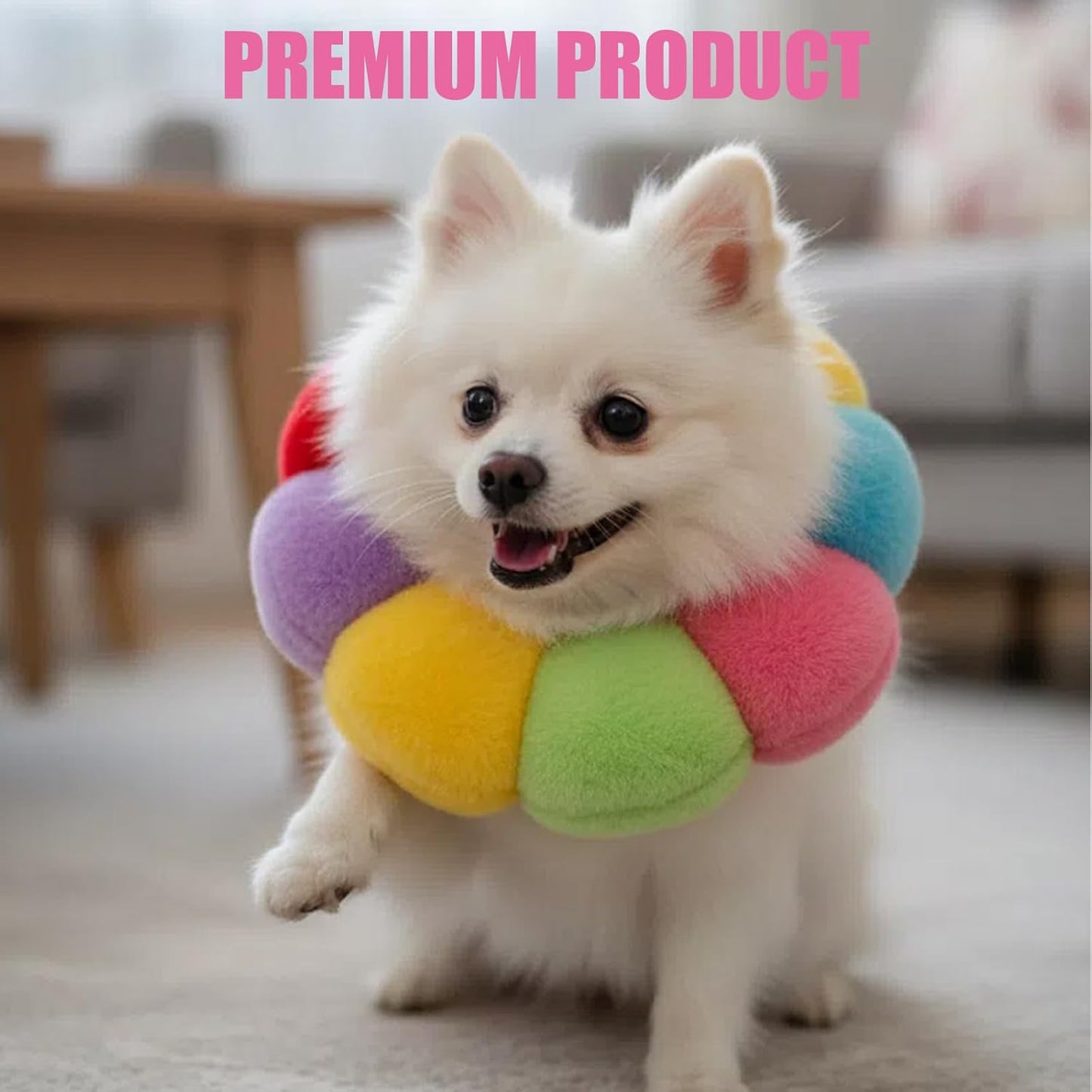 Soft Recovery Cone Collar for Cats & Small Dogs, Size M (Up to 10lbs)，Adjustable Post-Surgery Protective E-Collar, Comfortable & Cute for Wound Licking Prevention and Healing