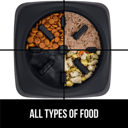 GORILLA GRIP Stainless Steel Dog Bowls, 1Cup, Black and Slow Feeder, 1Cup, Black Bundle