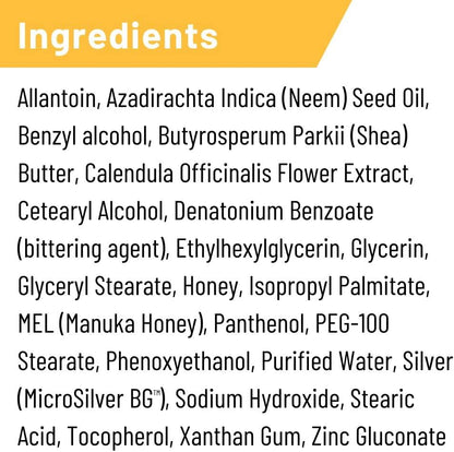 Absorbine Silver Honey Rapid Wound Repair Ointment 2oz Tube, Manuka Honey + MicroSilver BG, Horse & Large Animal Wound Care