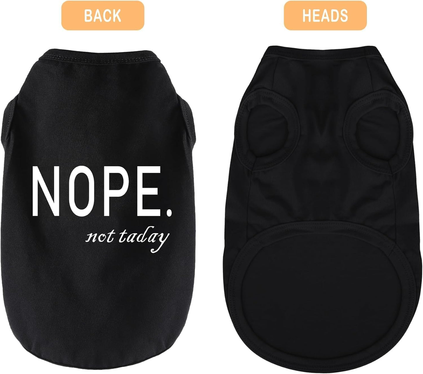 Discover Cozy Cotton Canine Wear: Soft, Lightweight, and Breathable Dog Shirt Vest with Eye-Catching Graphics(Nope not Today), Keeping Your Furry Friend Warm and Comfy! Grey M