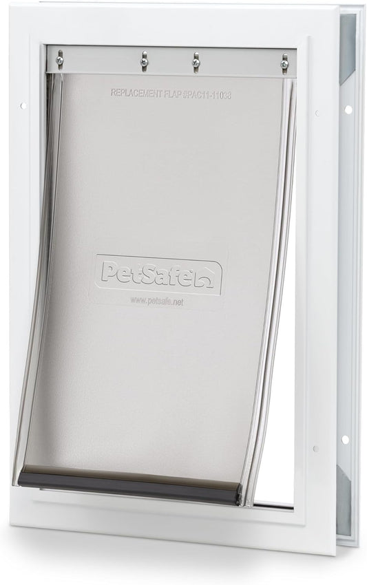 PetSafe Freedom Aluminum Pet Door for Dogs and Cats, Medium, White, Tinted Vinyl Flap