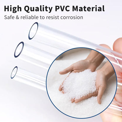 49Ft Long Aquarium Tubing Clear & Flexible, Standard 3/16" Airline Tubing, Flexible Kink-Resistant PVC Air Hose for Fish Tank Air Pump, Hydroponics, Pond Safe for Freshwater and Saltwater Fish Tanks