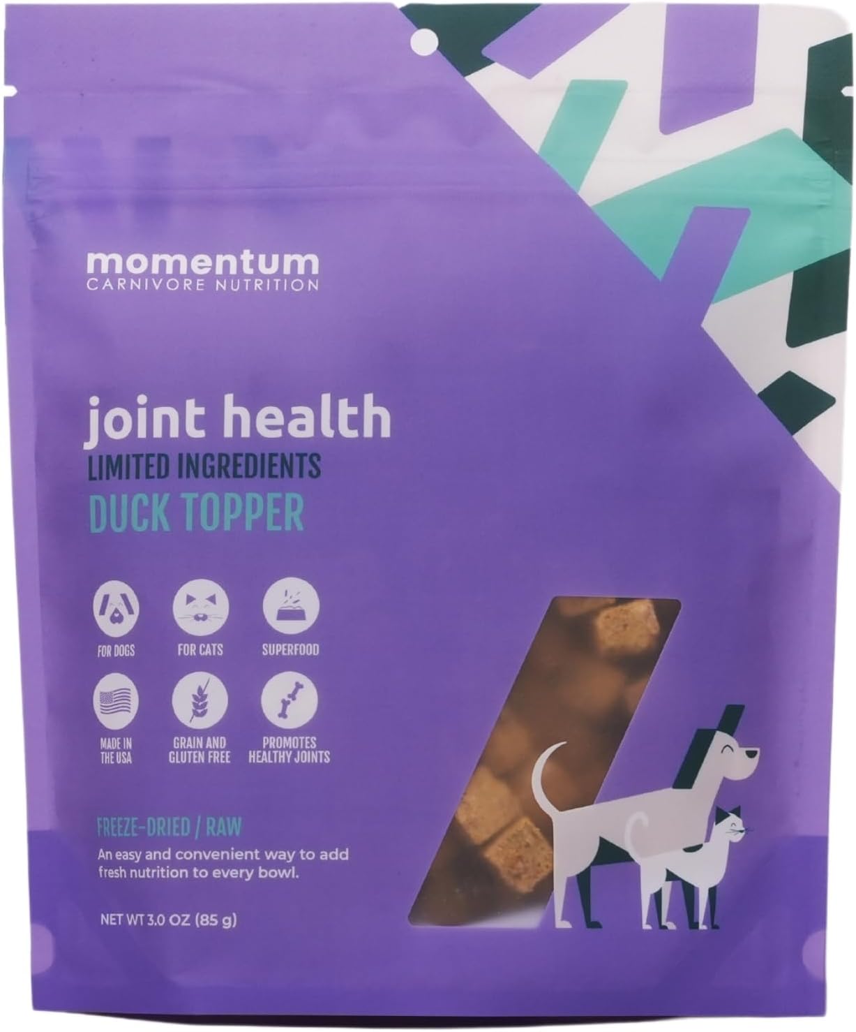 Momentum Carnivore Nutrition Freeze-Dried Wellness Topper 3 Pack – Gut Health, Immune Health & Joint Health – Natural Functional Dog & Cat Food Toppers – Supports Digestion, Immunity & Mobility