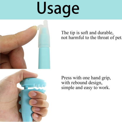 Cat Pill Shooter - Pet Pill Shooter for Dogs and Cats,Soft Tip Syringe Dispenser,Easy Medication Delivery to Small Animals (Blue)