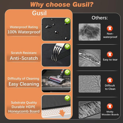 Back Seat Extender for Dogs: Mobile Cozy Pet Den! Skin-Safe Padding, Heavy-Duty PU Leather with Hard Bottom, 450lb Capacity-Waterproof, Non-Slip, 45% More Space (Fits Cars, SUVs & Small Trucks)