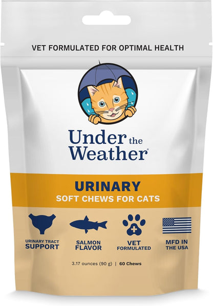 Under The Weather Pet Urinary Tract Support Chews for Cats | Promote Healthy Urinary Function in Cats | 60 Star Shaped Soft Chews