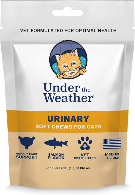 Under The Weather Pet Urinary Tract Support Chews for Cats | Promote Healthy Urinary Function in Cats | 60 Star Shaped Soft Chews