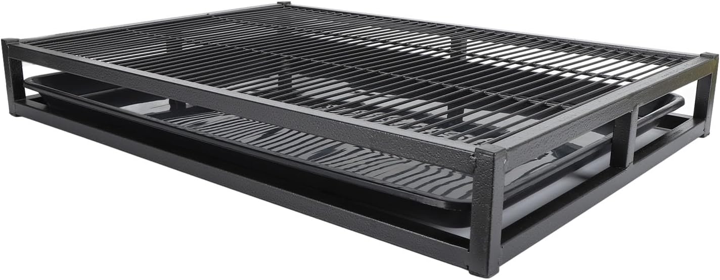 Dog Training Toilet, Reusable Iron Dog Potty Tray with Removable Wall for Small Medium Pets, Indoor Outdoor Pet Pad Holder (L)