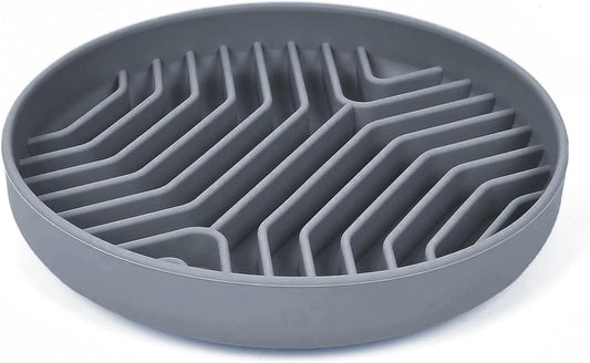 Slow Feeder Dog Bowls,Anti-Choking Slow Eating Dog Food Bowl,Non Slip Pet Slower Food Feeding Bowls for Small & Medium Pets (Labyrinth Pattern-Grey)