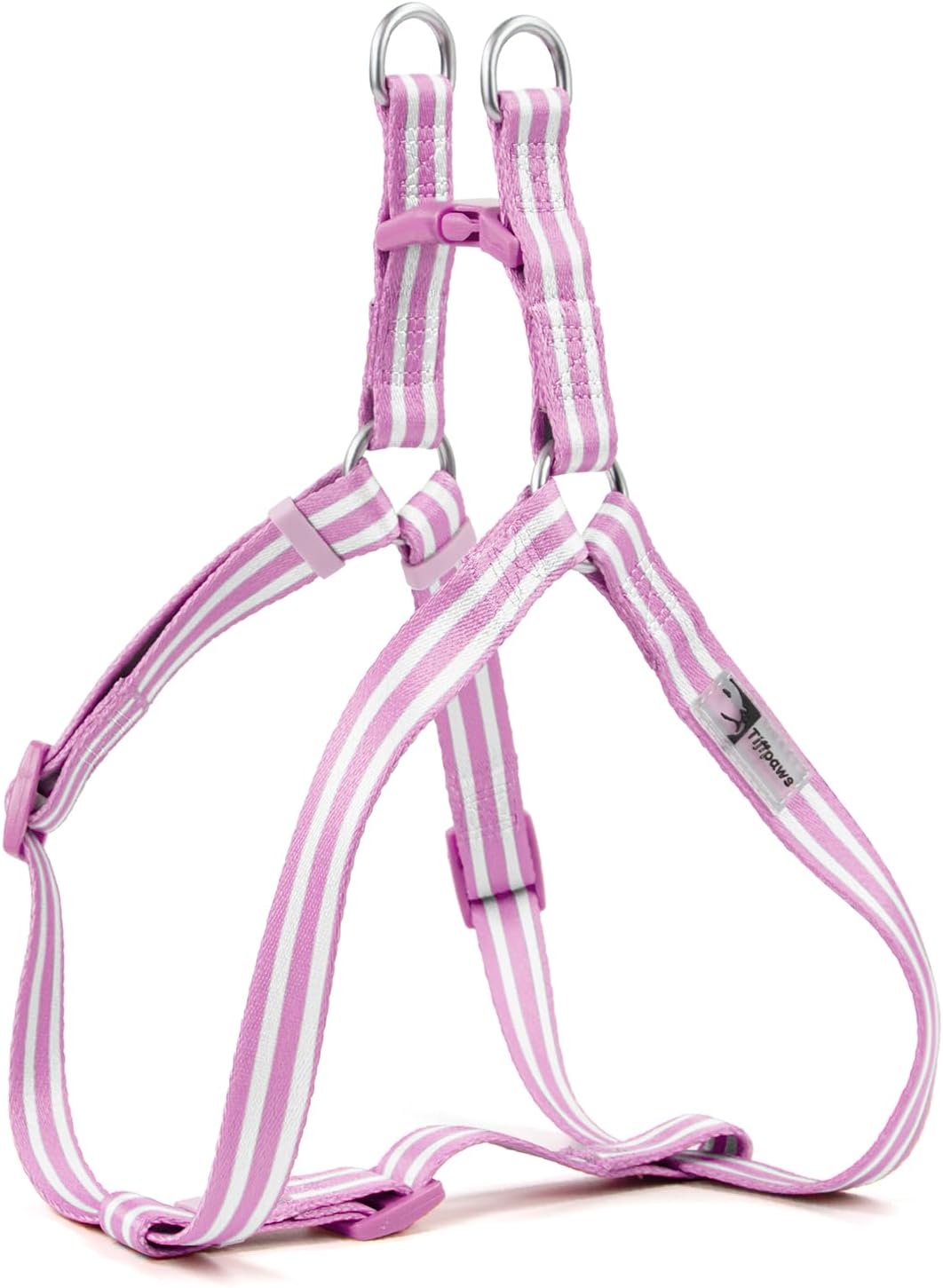 Harness Medium Size Dog, Freedom Nylon Dog Halter Vests, Lightweight and Escape Proof Puppy Harness, Quick Fits for Small Medium and Large Dogs, Purple M