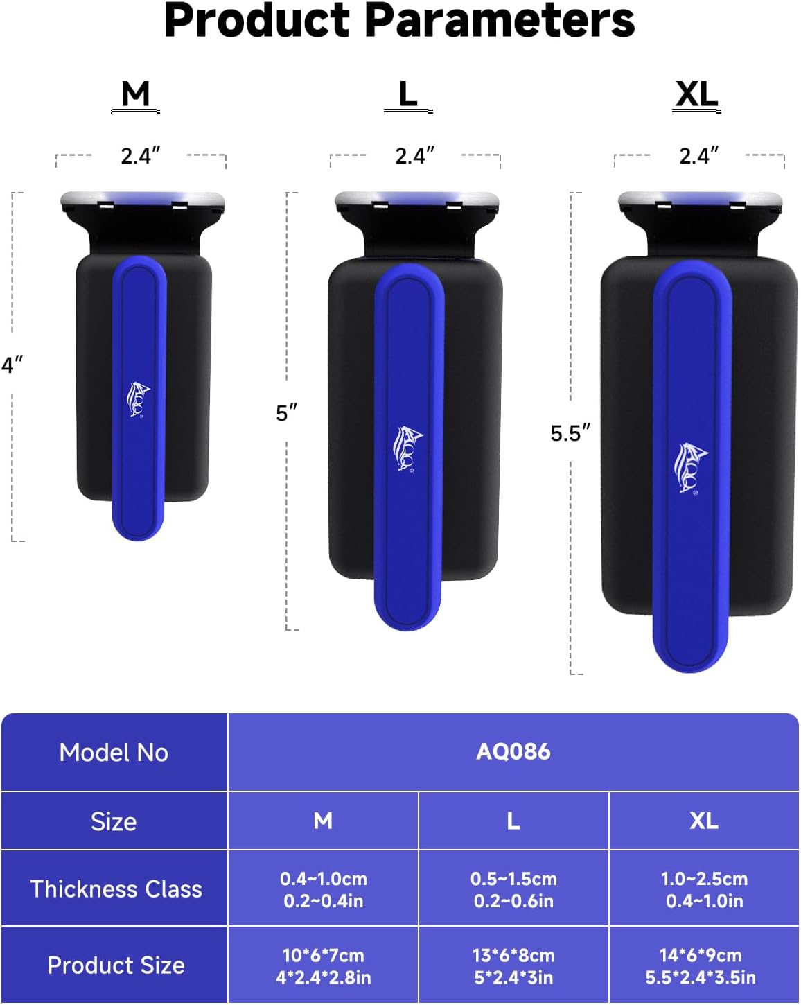 AQQA Magnetic Aquarium Fish Tank Glass Cleaner, Dual-Blades Algae Scraper Glass Cleaner Scrubber, Double Side Floating Aquarium Magnetic Brush for 0.2-0.4 Inch Thick Glass Aquariums Tank (M)