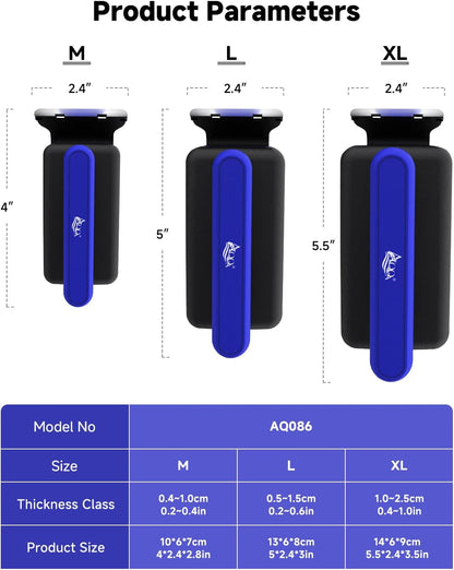 AQQA Magnetic Aquarium Fish Tank Glass Cleaner, Dual-Blades Algae Scraper Glass Cleaner Scrubber, Double Side Floating Aquarium Magnetic Brush for 0.2-0.4 Inch Thick Glass Aquariums Tank (M)