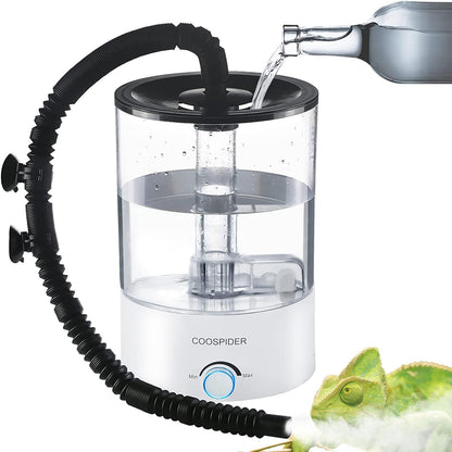 Coospider 4.2L Top Fill Reptile Humidifier, Fogger Mister for Reptiles Tank, Terrariums Humidifiers with Extended Hose/Tube, Automatic Reptile Misting System for Reptiles Amphibians Herps Vivarium