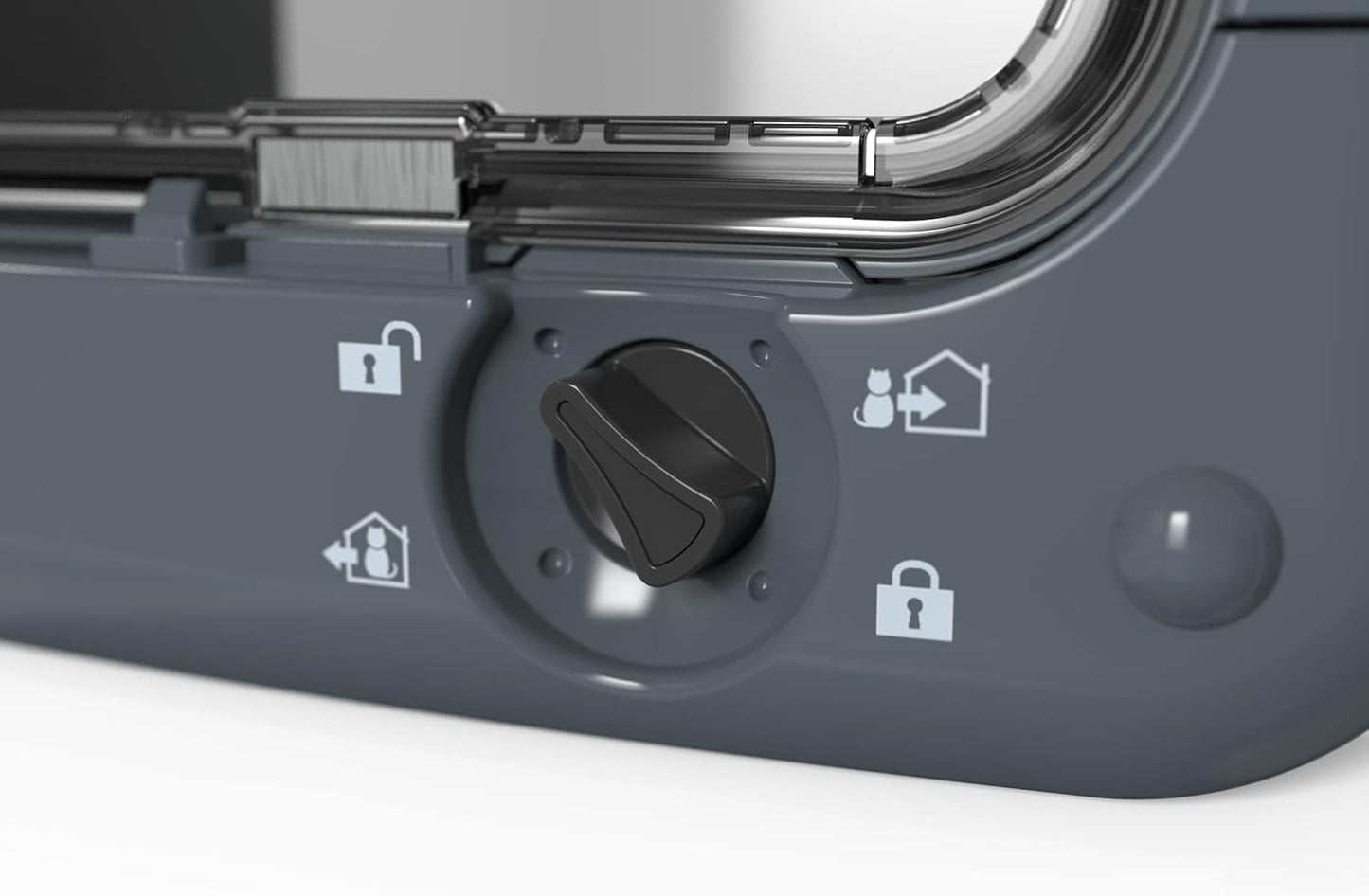 Closer Pets Microchip Activated Cat Flap (360) - ISO and AVID Compatible, for Small to Medium Cats, Accommodates up to 30 Pets, for Single/Multiple glazing, UPVC, walls and Wood, Grey