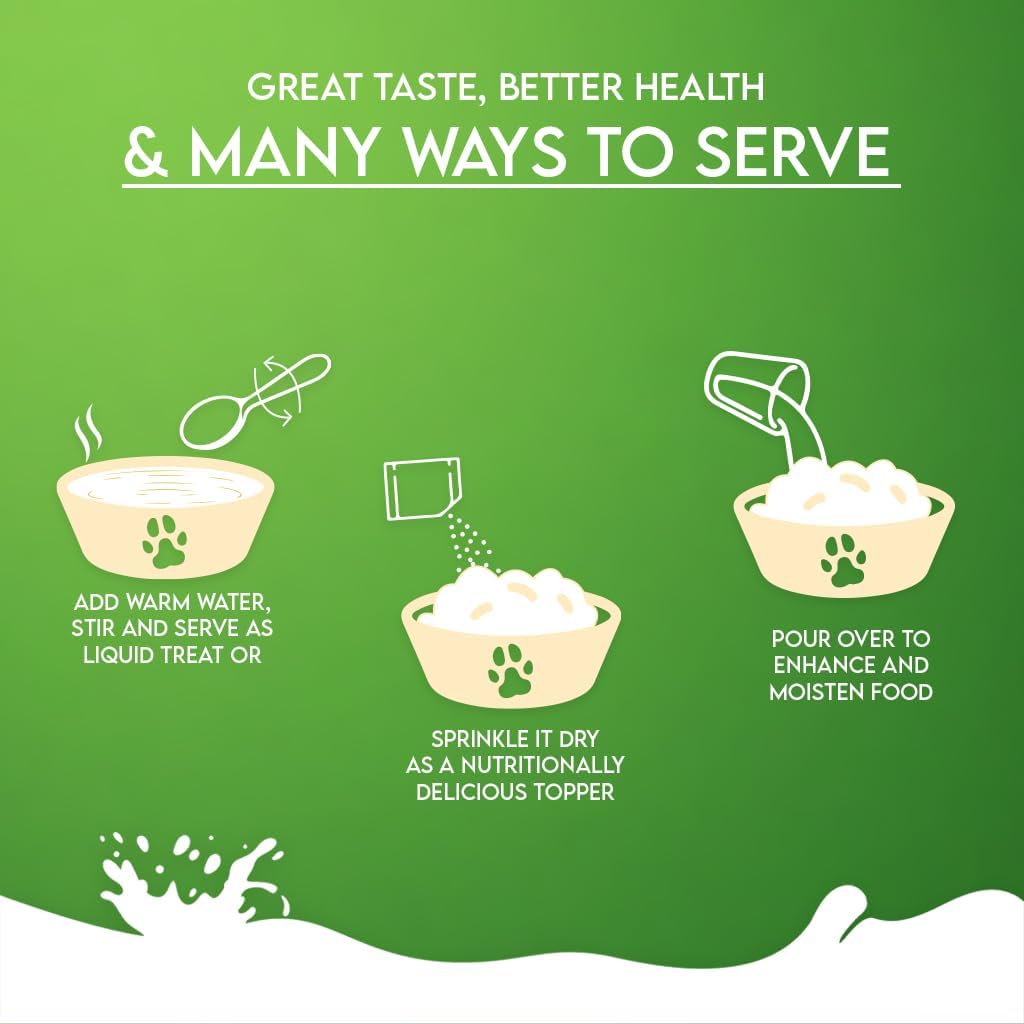 Pawfect Nature's Sip 100% Natural Goat Milk Powder for Dogs & Puppies| Easily Digestible| Source of Vitamins, Minerals, Probiotics| Healthy Topper| Hydration Support| 24 Scoops| (120g/4.23oz)