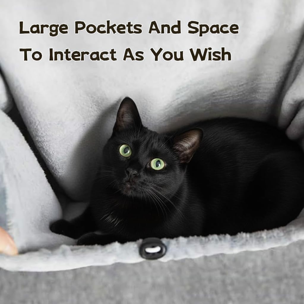 Cat Apron, Plush Pet Sleeping Bag for Napping, Kitten-Specific Soft-Sided Travel Sleeping Bag