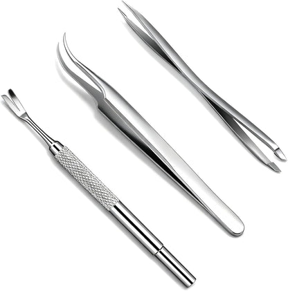 Rypet Tick Remover Tool Set - Stainless Steel Tick Remover Kit for Cats Dogs and Humans(Pack of 3)