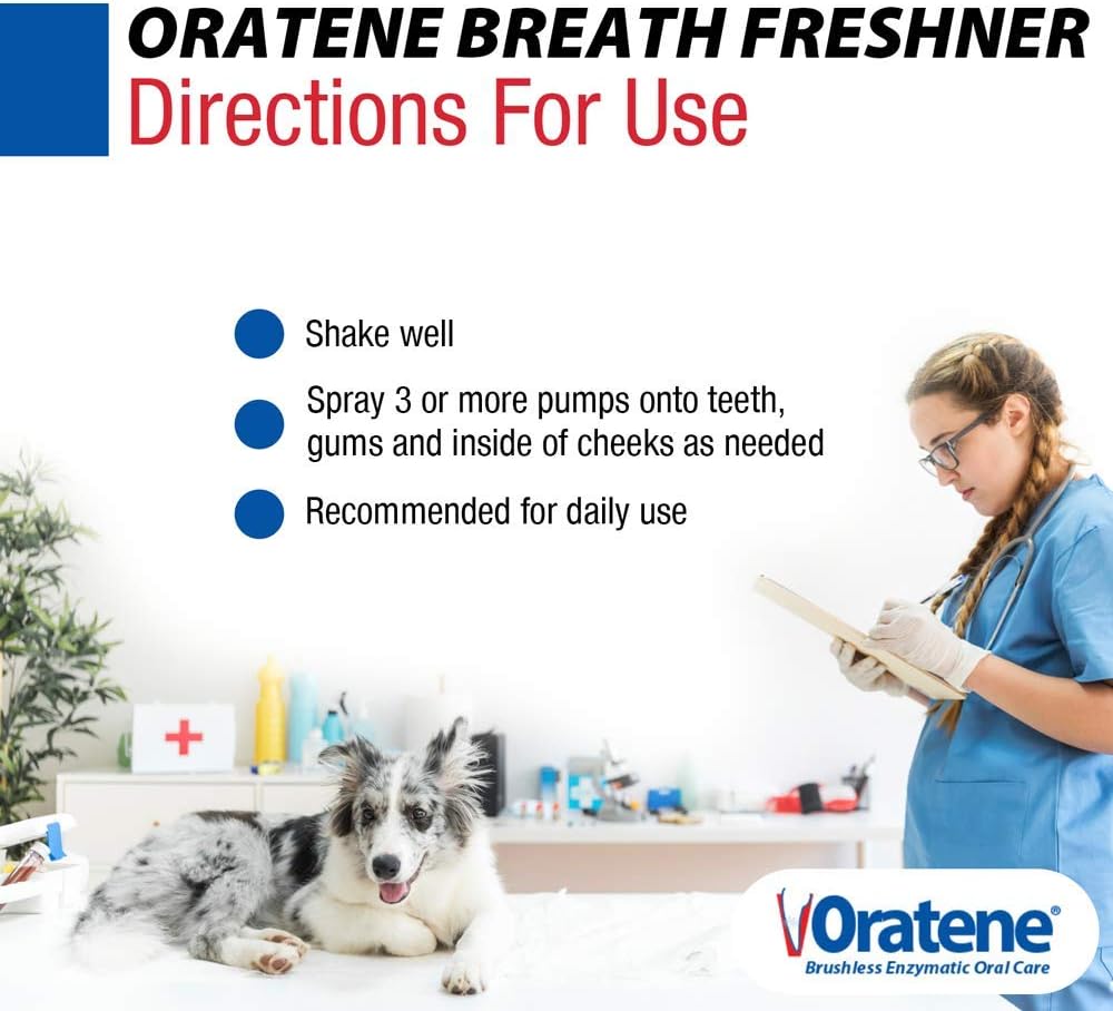 Zymox Oratene Brushless Oral Care Breath Freshener for Dogs and Cats, 4oz