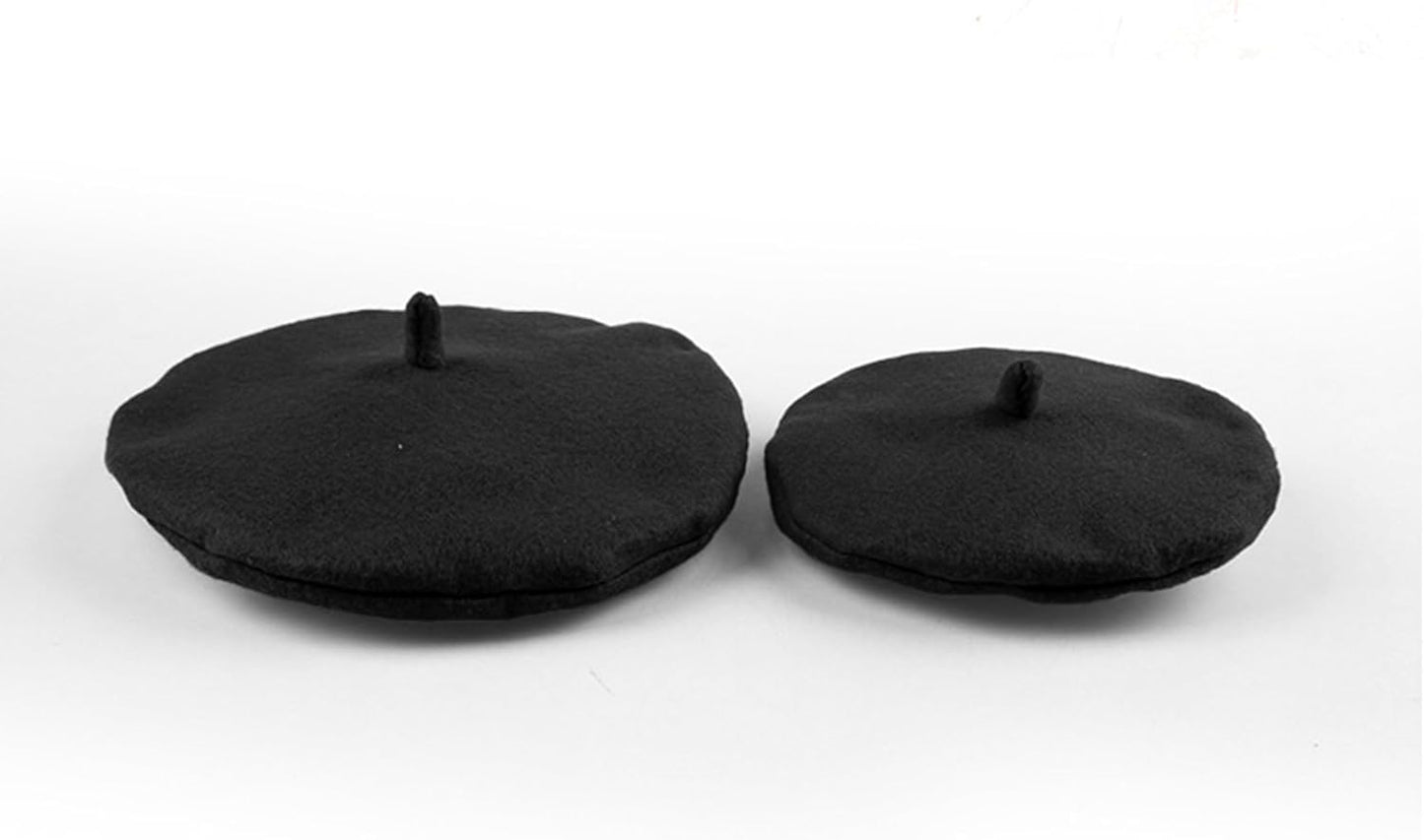 Pet Beret Hat Cute Dog Cap Funny Artist Cat Hats Small Puppy Kitten Hair Accessory for Birthday Christmas Photography (Black, S)