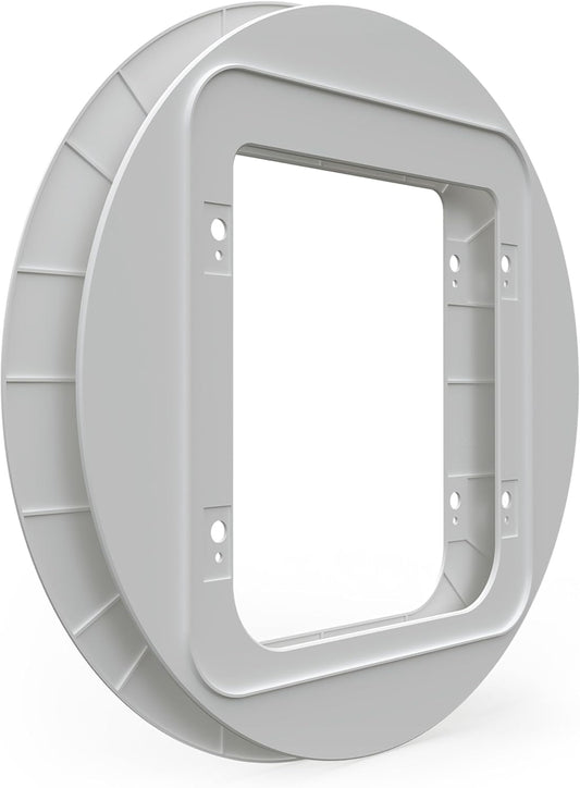Sure Petcare Mounting Adapter Fits Sure Petcare SureFlap Microchip Pet Flap and Connect Pet Flap for Cats and Small Dogs - Glass Panel Installation - White - Pack of 2