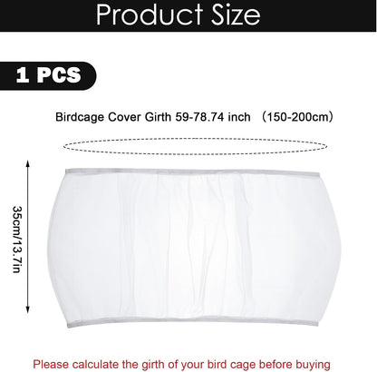 Bird Cage Seed Catcher, White Breathable Seed Catcher for Bird Cage Birds Cages Net Birds Cages Accessories for Parrot Enclosures Stops Scatter