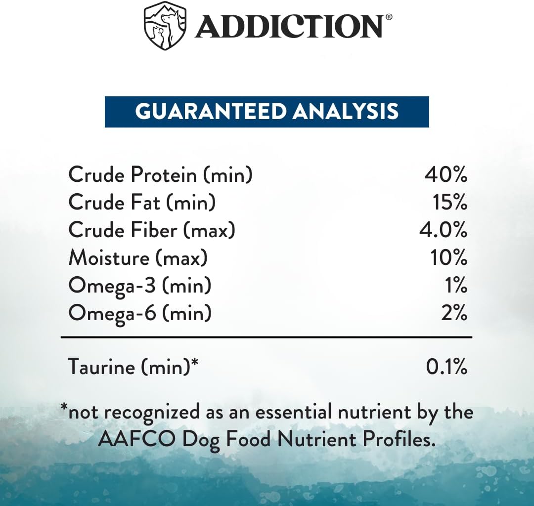 Addiction Wild Islands Pacific Catch - NZ King Salmon, Mackerel & Hoki - Whole Prey Diet with Omega-3 Rich Fish - High-Protein Grain-Free Dry Dog Food for All Life Stages - 20lbs