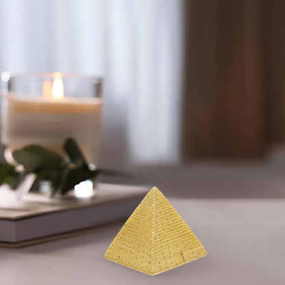 VICASKY Pyramid Egyptian Decor Pyramids Statue Head Figure Copper Mini Resin Figurine Sculpture Ancient Building Model Egypt Souvenirs Giza and The Meditation Decorations Statues Table