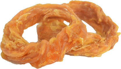 Ultra Chewy Turkey Tendon Rings for Dogs - Premium All-Natural Tendons, Hypoallergenic Treats, Easy to Digest, Alternative to Rawhide (6 Pack)