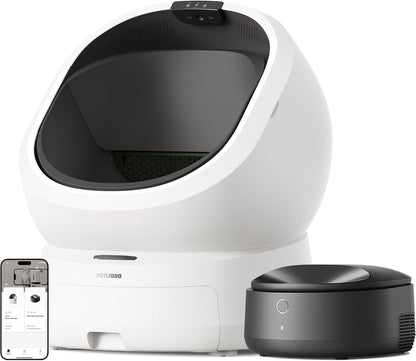 Bundle of PETLIBRO Luma Automatic Cat Litter Box AI Waste Analysis+ PETLIBRO Automatic Cat Feeder Wet Food with Stainless Steel Bowl, Refrigerated Feeder, App-Controlled Easy to Clean