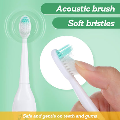 TEHAUX Electric Doggie Toothbrush with Soft Bristles, Puppy Toothpaste Brush for Small Dogs - Pet Puppy Portable Design Electric Brush with Replacement Head Travel Use - Batteries Not Included