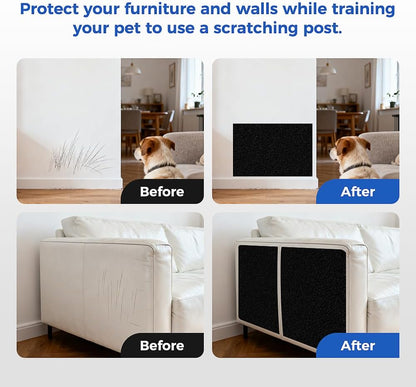 4-pcs M-Shaped Dog Nail Scratch Board Replacement Sandpaper, Self-Adhesive Pads for Dog Scratch Board, Fits Most Dog Scratch Pads for Effective Dog and Cat Claw Care