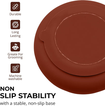 Slow Feeder Dog Bowls, Dishwasher Safe, Non-Slip Base, BPA-Free Slow Eating Dog Bowl (Mocha, 1-Pack)
