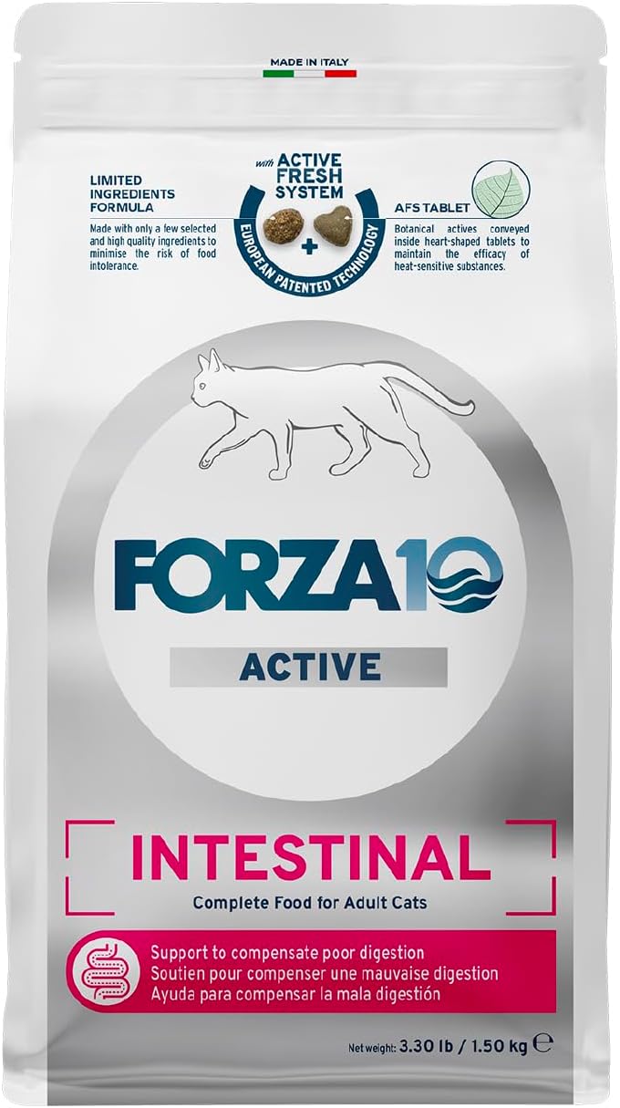 Forza10 - Cat Food, Limited Ingredient Cat Food for Sensitive Stomachs and Digestive Support, Non-GMO, Fish Flavor, Made in Italy (3.3 lb)