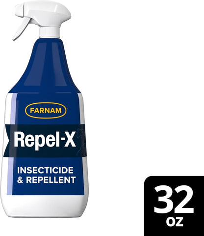 Farnam Repel-X Insecticide & Repellent Water-based Fly Spray for Horses, Dogs and Premises, 32 Ounces