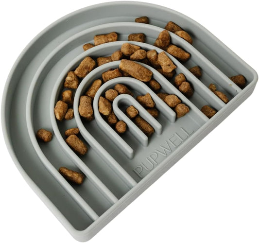 Pupwell Happy Feelings Lick Mat for Dogs and Cats, Dog Slow Feeder, Anxiety and Boredom Relief (Slate Blue)