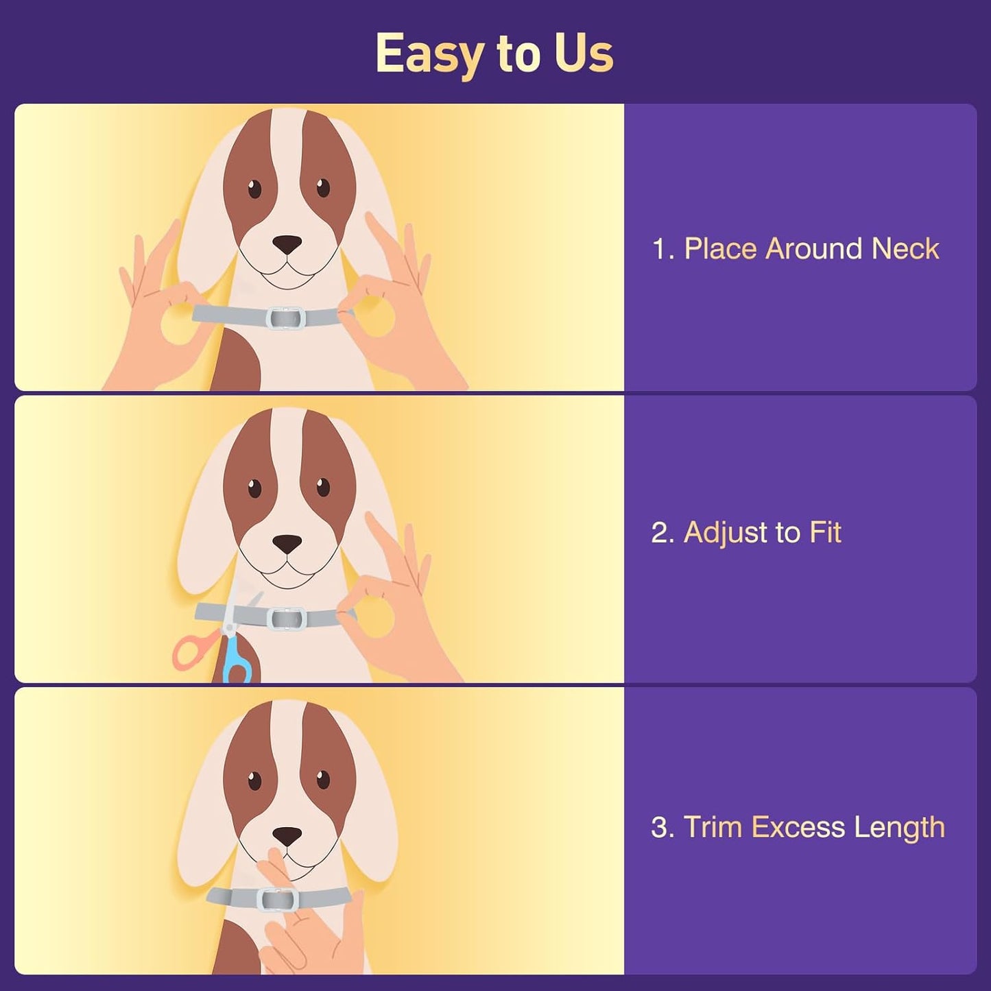 Flea and Tick Collar for Dogs 4 Packs,Dog Collars with Natural Essential Oils,Waterproof, Adjustable for Small Medium Large Dogs,Safe for Puppies