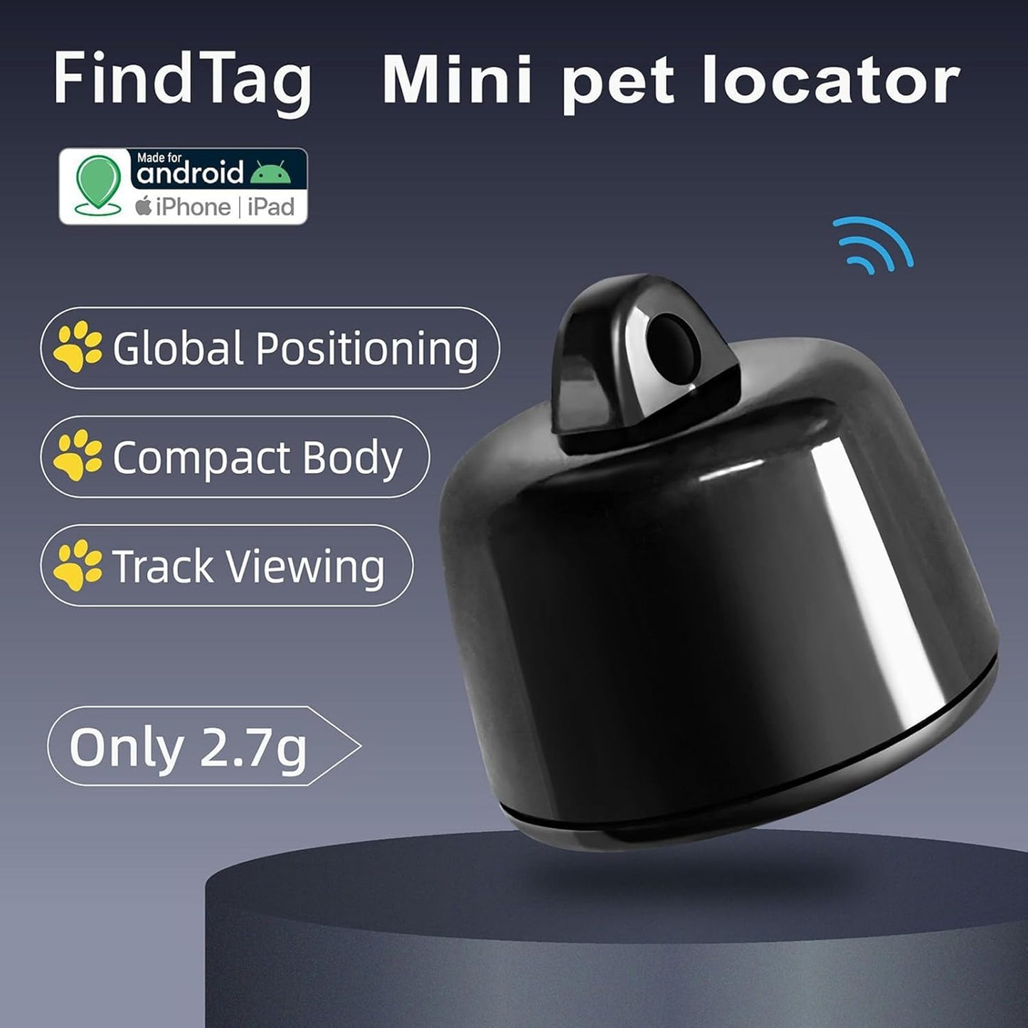 Dog Tracker - Portable Key Finder, Smart Key Locator | Easy Setup Positioning Device for Dog, Backpack, Handbag, Bike, EMP