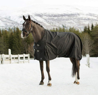 HORZE Nevada 1200D Lightweight Waterproof Horse Turnout Rain Sheet (No Fill) - Black - 78 in