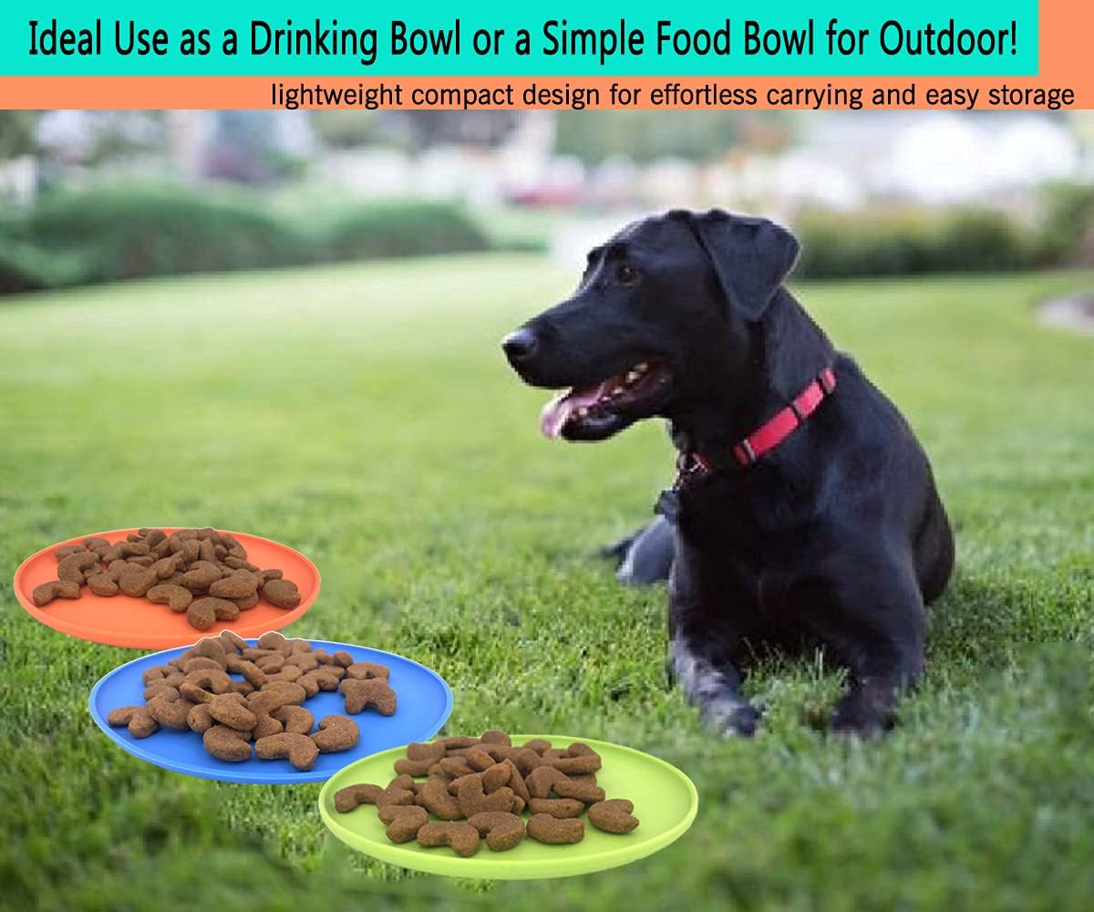 Dog Flying Disc, 3 Pack Dog Flyer Toys, Soft Rubber Interactive Lightweight Flying Disc Dog Toy for Small Large Dogs - Floats in Water & Safe on Teeth, 7 inch.