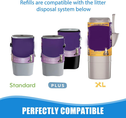 Cat Litter Refills Cartridge Compatible with Your Genie Litter Standard, Plus and XL Cat Litter Pail, 8 Packs
