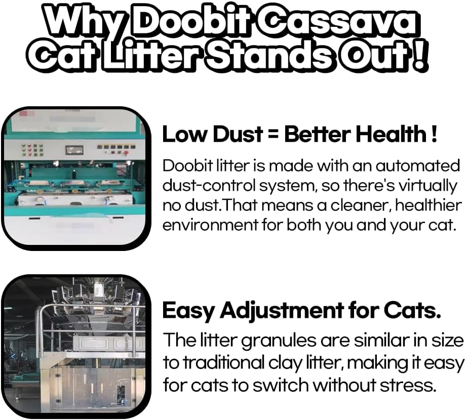100% Cassava Cat Litter, Natural Clumping Litter, Dust-Free, Super Clumping, Soft Texture, Mixable with Crystal cat Litter,I'm Gonna Pee(5.7lb x 1pack)